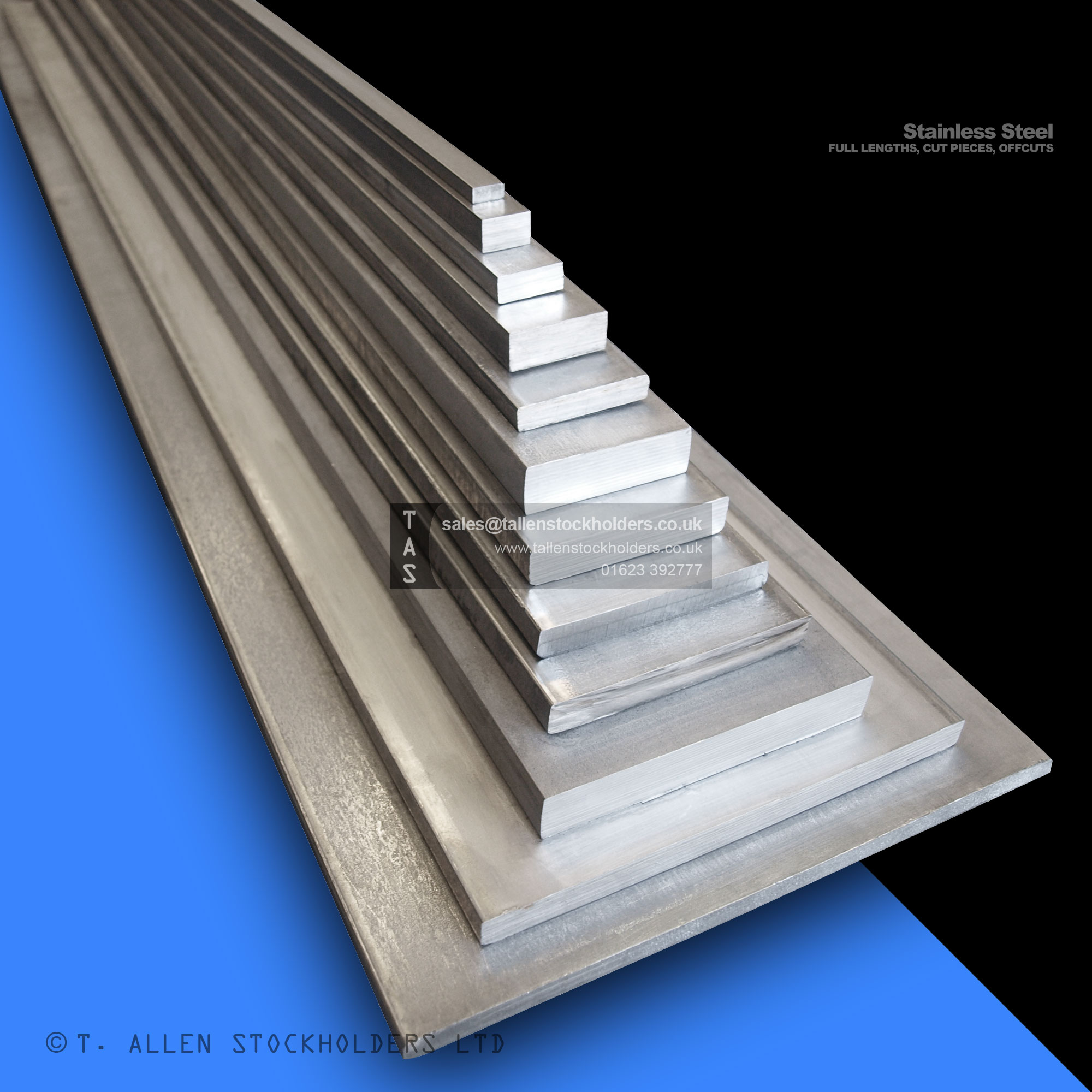 304, 316, 321, 310 Stainless Steel Flat Bar – Hot Rolled, Slit & Edge Rolled, Cold Drawn Finishes